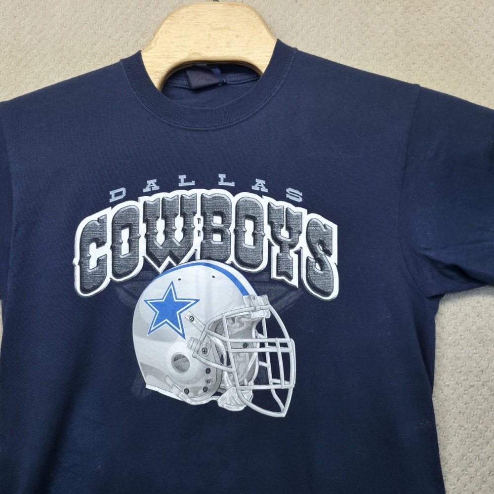 Vintage Y2K Dallas Cowboys T-Shirt Mens Medium NFL Football Graphic Helmet Tee